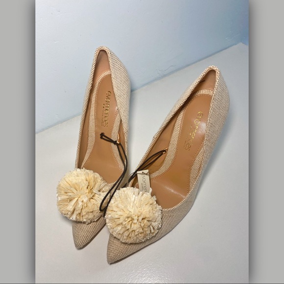 Beige heels with PomPom size 8 - Picture 4 of 7